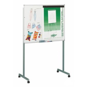 Pizarras de conferencia PIZARRA BLANCA FAIBO MAGNETICA VITRIFICADA 122x100 cm con SOPORTE METALICO con RUEDAS