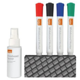 Marcadores de pizarra y flipchart KIT PIZARRA BLANCA NOBO (4 MARCADORES