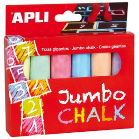 Tizas y portatizas TIZAS APLI JUMBO CAJA de 6 SURTIDAS 62601279  612621773