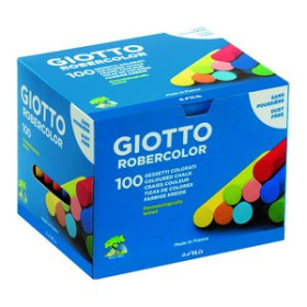 Tizas y portatizas TIZAS de COLORES GIOTTO ROBERCOLOR ESTUCHE 100 62504100  612541222