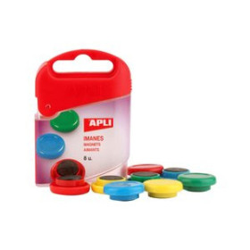 Imanes IMANES REDONDOS APLI COLORES SURTIDOS AUTOSERVICIO CAJA de 8 61801170  611820774