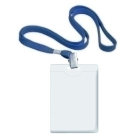 Fundas de identific. (portadistintivos) FUNDA DISTINTIVO FOROFIS VERTICAL con CINTA AZUL 90x58mm CAJA DE 50 62504348  612590222