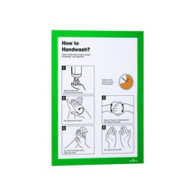 Paneles de información de fundas MARCO DURABLE MAGNETICO AUTOADHESIVO DURAFRAME A4 VERDE BOLSA DE 2 62504359  812591237