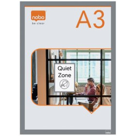 Paneles de información de fundas MARCO NOBO MAGNETICO AUTOADHESIVO A3 PLATA BOLSA DE 2 62404025  812478869