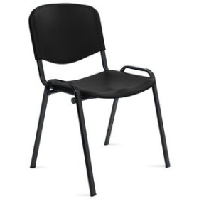 Sillas confidente y de colectividades SILLA ROCADA CONFIDENTE RD-975V15-4 RESPALDO Y ASIENTO PLASTICOS NEGRO 62404311  642420774