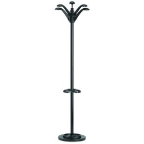 Percheros de pie PERCHERO PIE UNILUX FLORA METALICO 6 COLGADORES 175x35 CON PARAGÜERO COLOR NEGRO 62504124  812542859