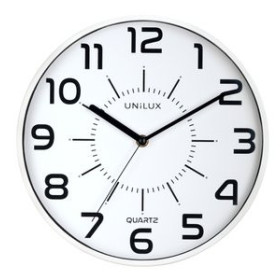 Relojes de pared RELOJ PARED UNILUX POP BLANCO ANALOGICO 28 cm Ø (Pila incluida) 62601455  512646065