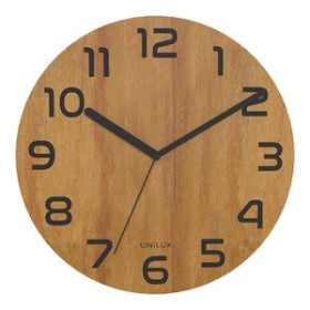 Relojes de pared RELOJ PARED UNILUX PALMA BAMBOO ANALOGICO 30 CM Ø 62601468  812646695