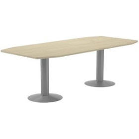 Mesas de juntas y complementarias MESA ROCADA MEETING DE JUNTAS 220x100 PIES COLUMNA ALUMINIO TABLERO HAYA 62501078  612466851