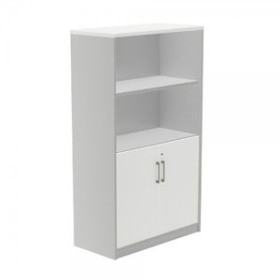 Armario con puertas bajas ARMARIO ROCADA CON PUERTAS BAJAS 156x90x45 ESTRUCTURA GRIS Y TAPA BLANCO 61904625  611972662