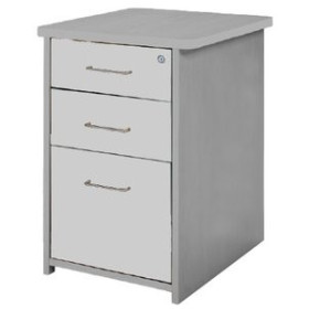 Cajoneras CAJONERA ROCADA 47x60x72 con 2 CAJONES + CARPETERO ESTRUCTURA GRIS FRONTALES GRIS 62303922  642333569