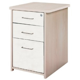 Cajoneras CAJONERA ROCADA 47x60x72 con 2 CAJONES + CARPETERO ESTRUCTURA HAYA FRONTALES BLANCO 62303923  842333710