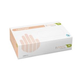 Protección GUANTES RUBBEGOLD VINILO TALLA M CAJA de 100 62601931  842624744