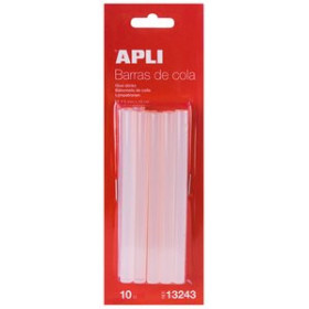 Cola transparente COLA TERMOFUSIBLE en BARRA APLI blister de 10 62602107  342694933