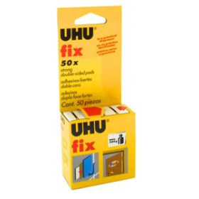 Cintas adhesivas doble cara CINTA ADHESIVA DOBLE CARA UHU FIX TIRAS estuche de 50 62305354  622336231