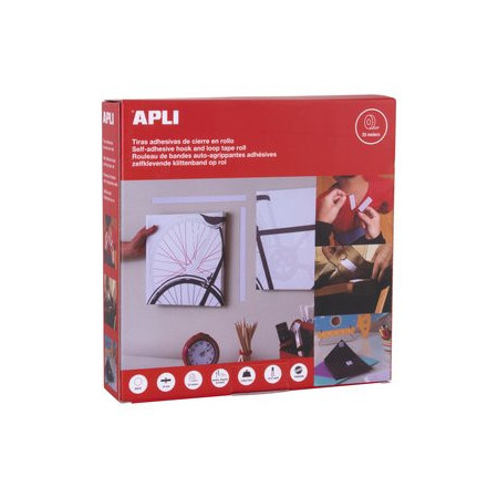 Cintas de velcro CINTA VELCRO APLI ADHESIVA 2x25m. BLANCO 62202048  812289885