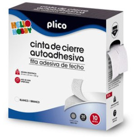 Cintas de velcro CINTA VELCRO PLICO CREMALLERA TEXTIL AUTOADHESIVA 10 m. BLANCO 62202050  812289887