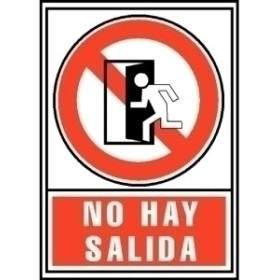 Señalización SEÑAL INFORMATIVA "NO HAY SALIDA" ROJO 62601390  512639666