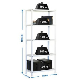 Estanterías modulares ESTANTERIA HOMECLASSIC MINI 5 ESTANTES BLANCO (soporta hasta 90Kg por balda) 62601735  812695513
