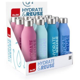 Botellas BOTELLA TERMO H&R ACERO INOX 500 ml ACABADO TOUCH EXPOSITOR DE 12 COLORES PASTELES 62601206  412615857