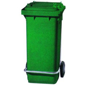 Cubos y contenedores CONTENEDOR PROFESIONAL CON RUEDAS Y PEDAL 120 LITROS VERDE 62601370  612636773