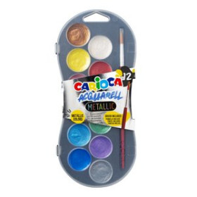 Acuarelas ACUARELAS CARIOCA METALLIC 30mm + PINCEL ESTUCHE de 12 62504489  641079208