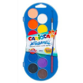Acuarelas ACUARELAS CARIOCA 30mm + PINCEL ESTUCHE de 12 62504490  641088208