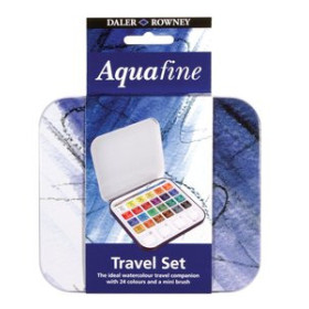 Acuarelas ACUARELAS DALER ROWNEY AQUAFINE ESTUCHE de 24 (Incluye pincel y paleta) 69801792  641078605