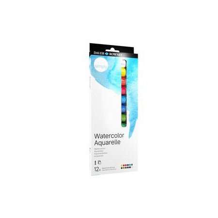 Acuarelas ACUARELAS DALER ROWNEY SIMPLY 12ml ESTUCHE de 12 62101989  641088605