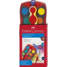 Acuarelas ACUARELAS FABER-CASTELL CONNECTOR ESTUCHE de 12 COLORES + BLANCO 61801613  641098705