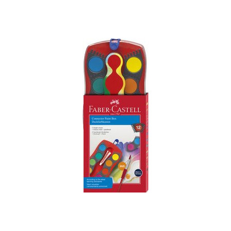 Acuarelas ACUARELAS FABER-CASTELL CONNECTOR ESTUCHE de 12 COLORES + BLANCO 61801613  641098705
