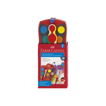 Acuarelas ACUARELAS FABER-CASTELL CONNECTOR ESTUCHE de 24 COLORES + BLANCO 69601776  641079705