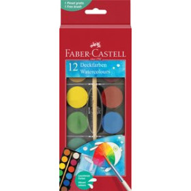 Acuarelas ACUARELAS FABER-CASTELL ESTUCHE de 12 COLORES 69713006  641075705