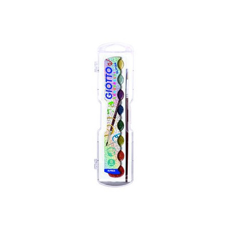 Acuarelas ACUARELAS GIOTTO GLITTER 30 mm ESTUCHE de 8 69101695  641096705