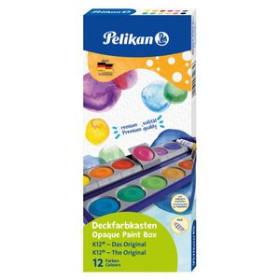 Acuarelas ACUARELAS PELIKAN 735 K/12 CUBRIENTE ESTUCHE de 12 + tubo TEMPERA BLANCA (720854) 69400772  641074905