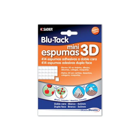 Masilla adhesiva ADHESIVO BLU-TACK MINI ESPUMAS 3D 10708043  1400135