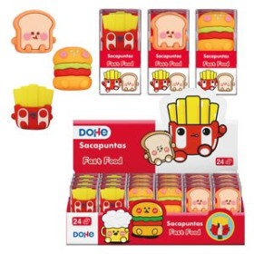 Afilalápices AFILALAPIZ DOHE FAST FOOD SURTIDO EXPOSITOR DE 24 (3 mod.) 26001623  157914