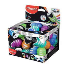 Afilalápices con depósito AFILALAPIZ MAPED CLEAN GRIP 1 USO EXPOSITOR de 24 26001557  156384