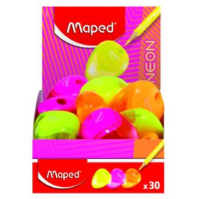 Afilalápices con depósito AFILALAPIZ MAPED NEON IGLOO 1 USO CON DEPOSITO EXPOSITOR de 30 26001559  156380