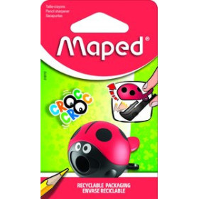 Afilalápices con depósito AFILALAPIZ MAPED 1 USO CROC CROC EASY MARIQUITA CON DEPOSITO BLISTER de 1 26001551  156602