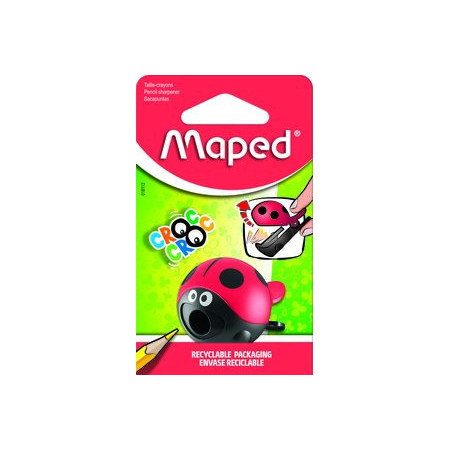 Afilalápices con depósito AFILALAPIZ MAPED 1 USO CROC CROC EASY MARIQUITA CON DEPOSITO BLISTER de 1 26001551  156602