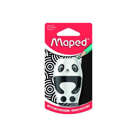 Afilalápices con depósito AFILALAPIZ MAPED 1 USO SHAKER FANCY PANDA CON DEPOSITO BLISTER de 1 26001554  156383