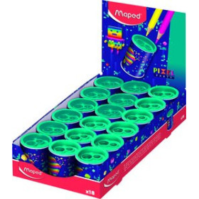 Afilalápices con depósito AFILALAPIZ MAPED 2 USOS LATA PIXEL PARTY EXPOSITOR de 18 26001579  156367