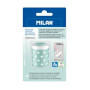 Afilalápices con depósito AFILALAPIZ MILAN DOBLE COLLECTION ANTIBACTERIAL TURQUESA BLISTER de 1 26001534  NIL001