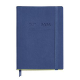 Agendas anuales AGENDA ANUAL (2025-26) MIQUELRIUS 16 MESES COSIDA tapa SIMIL PIEL 140x190 S/V MARINO 20401198  7706E