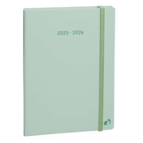 Agendas anuales AGENDA ANUAL (2025-26) QUO VADIS 16 MESES S/V 16x24cm PLAN WEEK  PASTEL VERDE  18701077  T621012