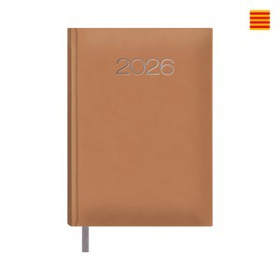 Agendas anuales AGENDA ANUAL (2026) CATALAN DOHE LISBOA COSIDA tapa EXTRA POLIPIEL 140x200 D/P CAMEL 25202018  PO200110