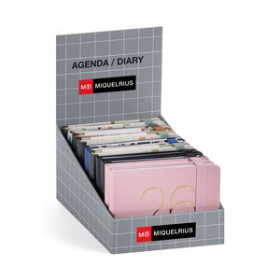 Agendas anuales AGENDA ANUAL (2026) CATALAN MIQUELRIUS POCKET 105x74 COSIDA ASSORTIMENT EXPOSITOR DE 12 24402371  04CPBALI229