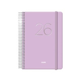 Agendas anuales AGENDA ANUAL (2026) DOHE GLOSS ESPIRAL tapa EXTRA con GOMA 125x180 D/P MORADO 24402784  04CPBALI261RP
