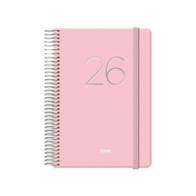 Agendas anuales AGENDA ANUAL (2026) DOHE GLOSS ESPIRAL tapa EXTRA con GOMA 125x180 D/P ROSA 24402367  04CPBALI200RP